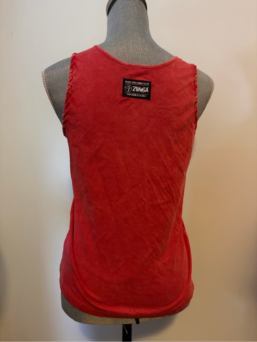Zumba Fitness Red Sleeveless Graphic Tank with Multi-Color Logo - Picture 2 of 4